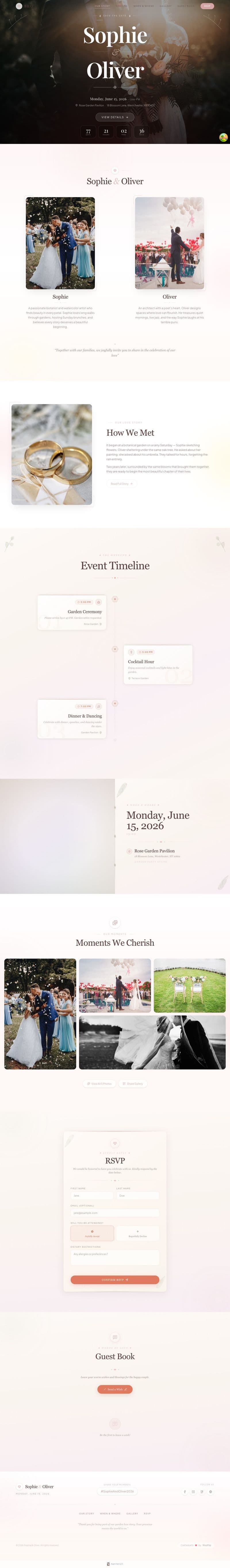 romantic-garden template preview